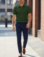 Lorenzo Men's Knit Polo – Elegant Old Money Summer Short Sleeve Polo