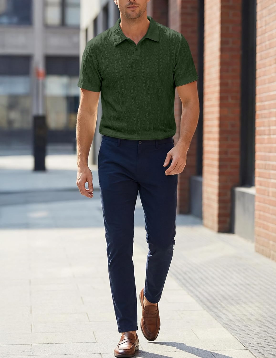 Lorenzo Men's Knit Polo – Elegant Old Money Summer Short Sleeve Polo