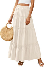 Falda Layza Donna Maxi – Falda Larga Boho con Volantes y Cintura Alta Elástica