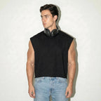 Luca Canotta Oversize Uomo – Top Streetwear Crop Fit in French Terry Pesante