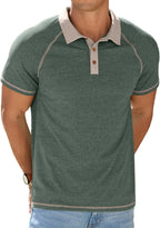 Leo Polo in Cotone da Uomo – Maglietta Estiva con Colletto Raglan e Bottoni