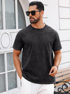 Camiseta Vintage para Hombre Ben – Camiseta de Algodón 100% con Efecto Acid Wash