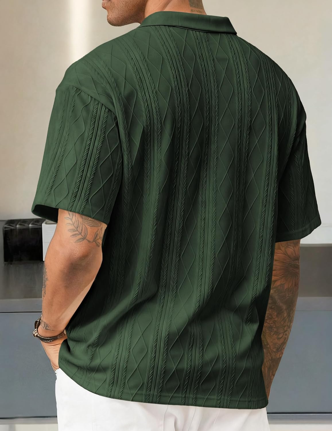 Lorenzo Polo en camiseta de hombre – Polo de verano elegante Old Money de manga corta