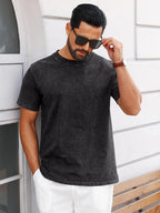 Camiseta Vintage para Hombre Ben – Camiseta de Algodón 100% con Efecto Acid Wash