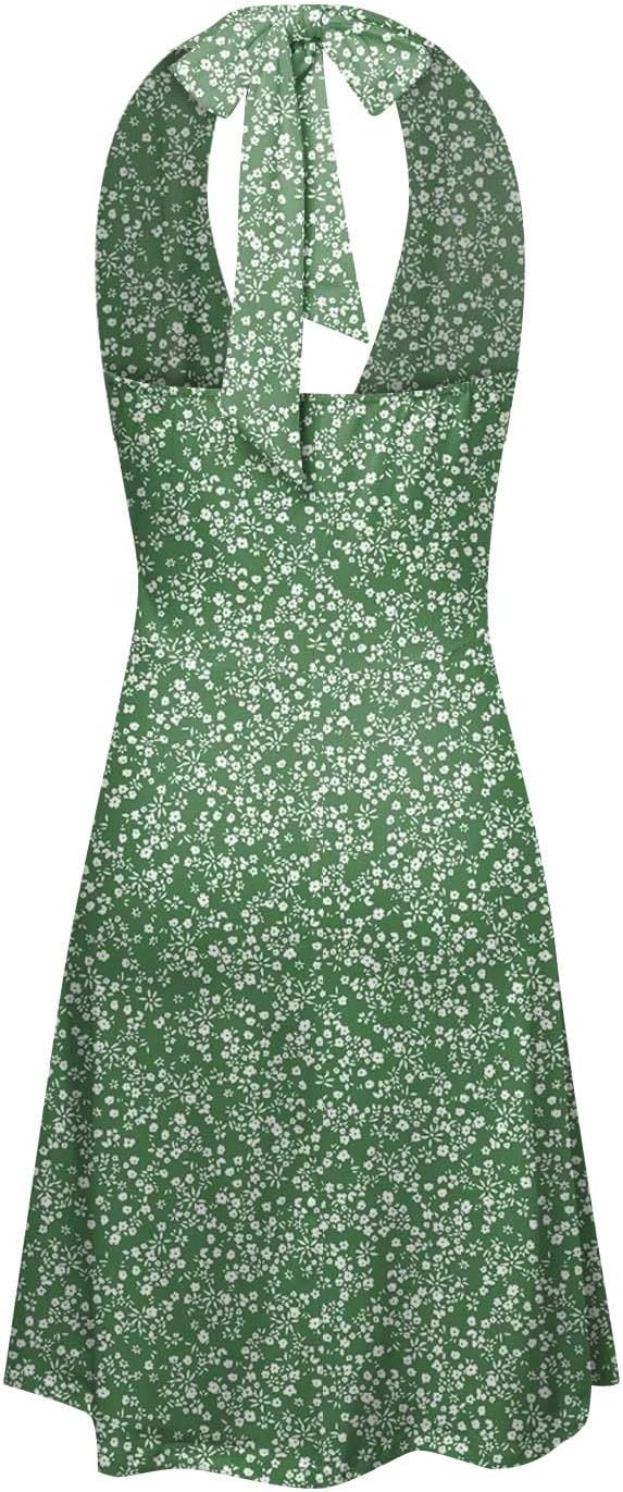Alessia Robe Femme – Robe Maxi d’Été Florale, Bohème, Col V Élégante