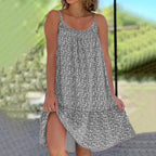 Livia Vestito Floreale Estivo da Donna – Abito Boho con Spalline e Volant