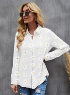 Elisa Blusa Donna – Scollo V, Maniche Lunghe, Tunica Lino Casual Elegante