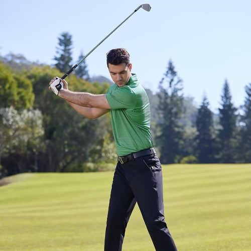Alessio Polo Golf da Uomo – Polo Tecnica Dry-Fit a Righe con Protezione UV