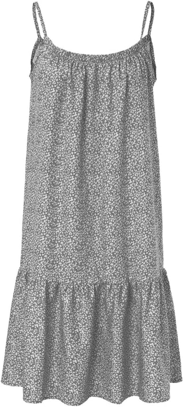 Livia Vestito Floreale Estivo da Donna – Abito Boho con Spalline e Volant