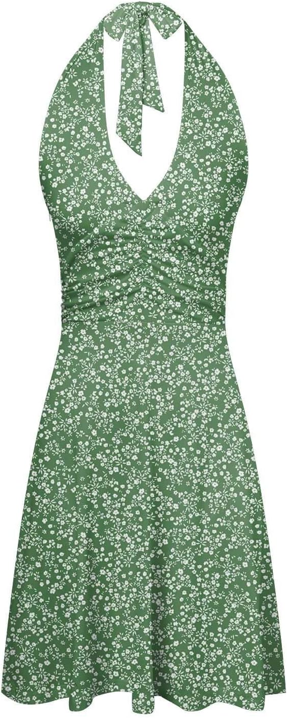 Alessia Robe Femme – Robe Maxi d’Été Florale, Bohème, Col V Élégante