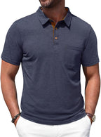 Lorenzo Polo Uomo con Taschino – Polo Casual Elegante a Maniche Corte