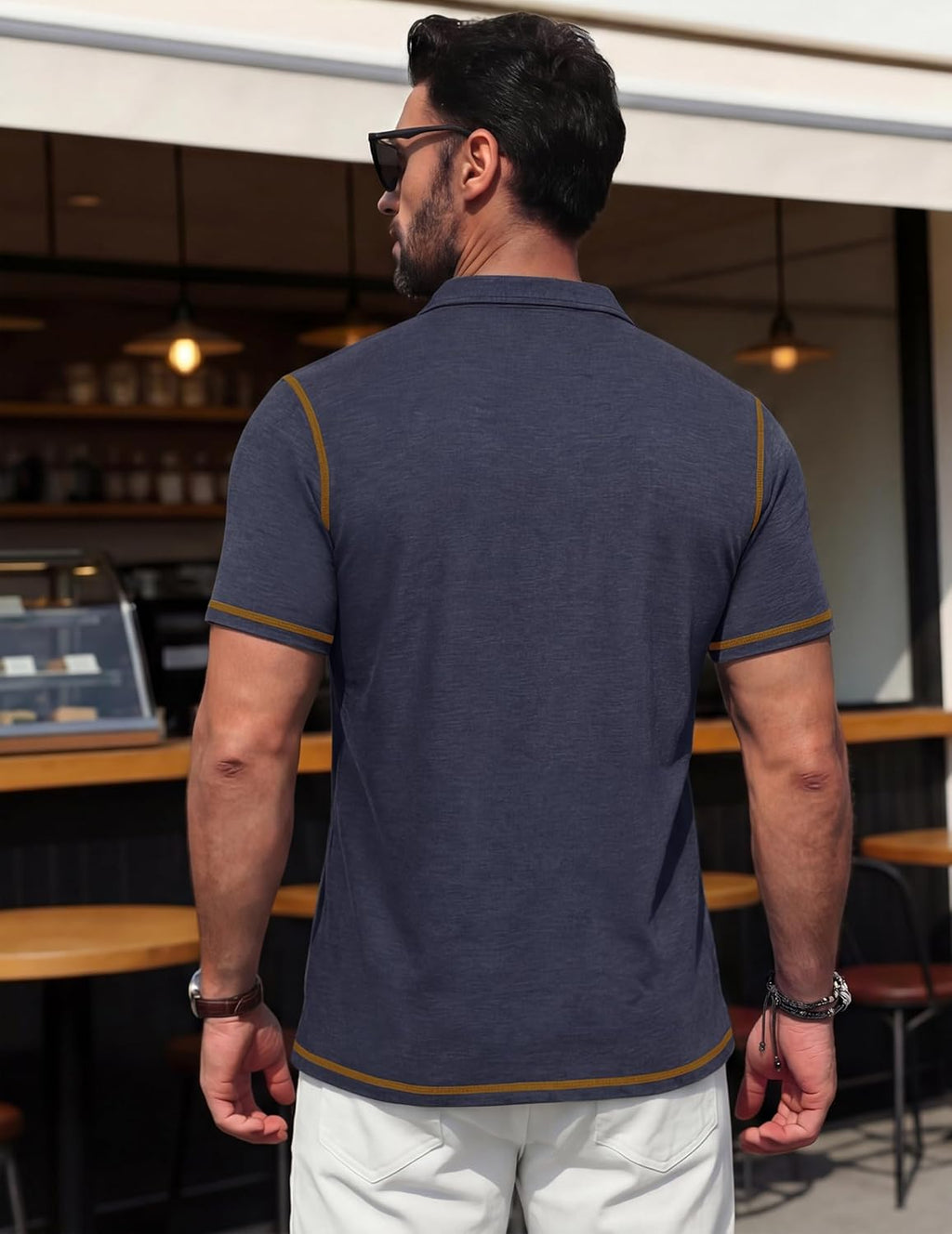 Andrea Polo para Hombre con Bolsillo – Polo Casual Elegante en Algodón Ligero