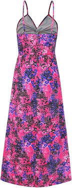 Giulia Robe Femme – Mini Robe d’Été, Col V, Décontractée Florale Plage