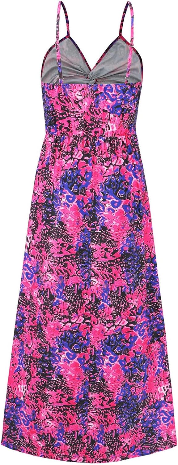 Giulia Robe Femme – Mini Robe d’Été, Col V, Décontractée Florale Plage