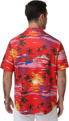Marco Camicia Hawaiana Uomo – Camicia Tropicale Elasticizzata a Maniche Corte