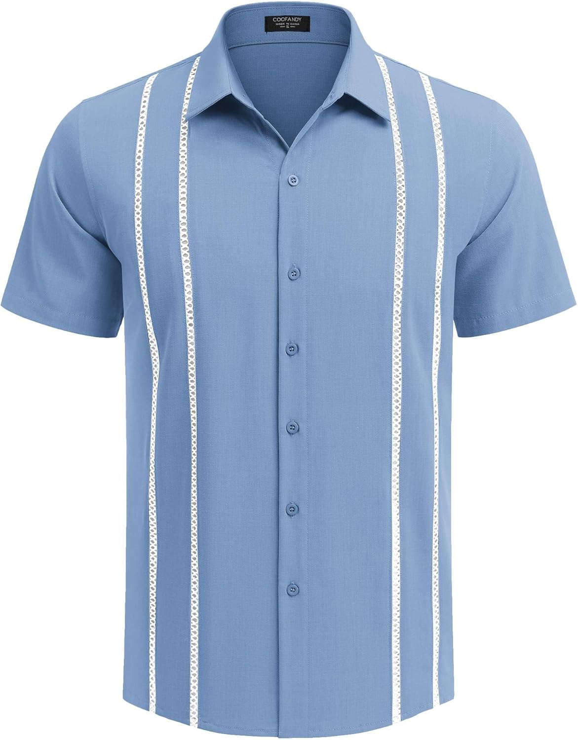 Riccardo Camicia Guayabera Uomo – Camicia Cubana Estiva a Maniche Corte