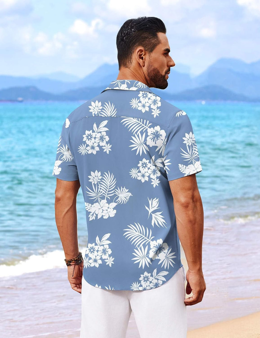 Randy Camicia Hawaiana da Uomo – Camicia Tropicale Estiva con Stampa Floreale