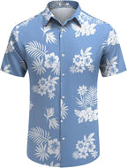 Randy Camicia Hawaiana da Uomo – Camicia Tropicale Estiva con Stampa Floreale