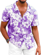 Marco Camicia Hawaiana da Uomo – Camicia Floreale Tropicale Casual Estiva
