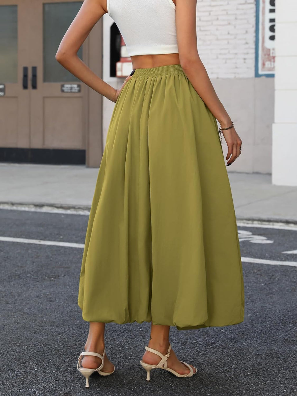 Jupe longue maxi femme Bubble – Jupe longue volumineuse à taille élastiquée