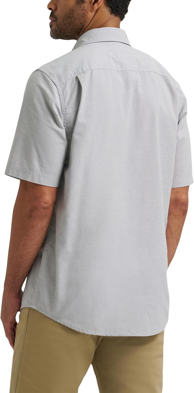 Luca Camisa Clásica para Hombre – Camisa Casual de Manga Corta con Bolsillos