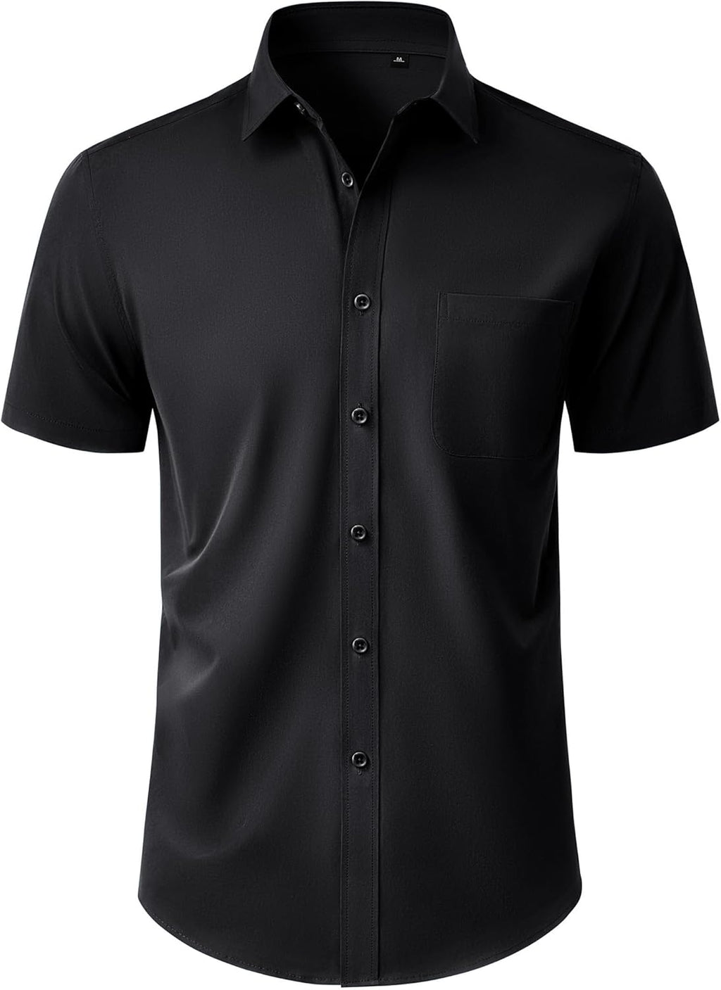Wilfrits Camicia Elegante da Uomo – Camicia Estiva Antipiega a Maniche Corte con Taschino