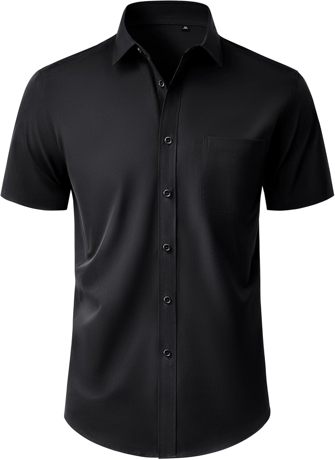 Wilfrits Camicia Elegante da Uomo – Camicia Estiva Antipiega a Maniche Corte con Taschino