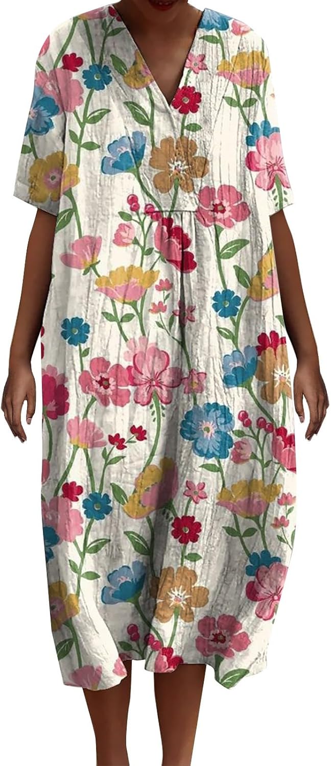 Aurora Vestito Maxi Elegante da Donna – Abito da Cerimonia con Maniche Lunghe e Tasche