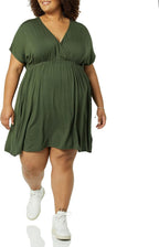 Monna Abito Donna Maxi Plus Size – Scollo Quadrato, Smock, A-Line Estivo