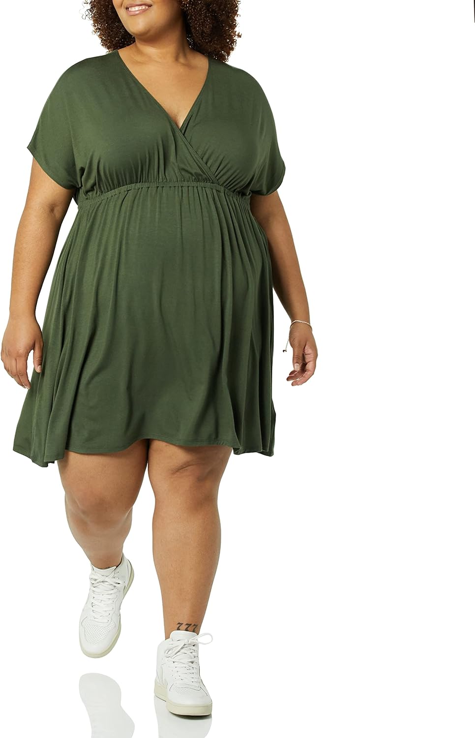 Monna Abito Donna Maxi Plus Size – Scollo Quadrato, Smock, A-Line Estivo