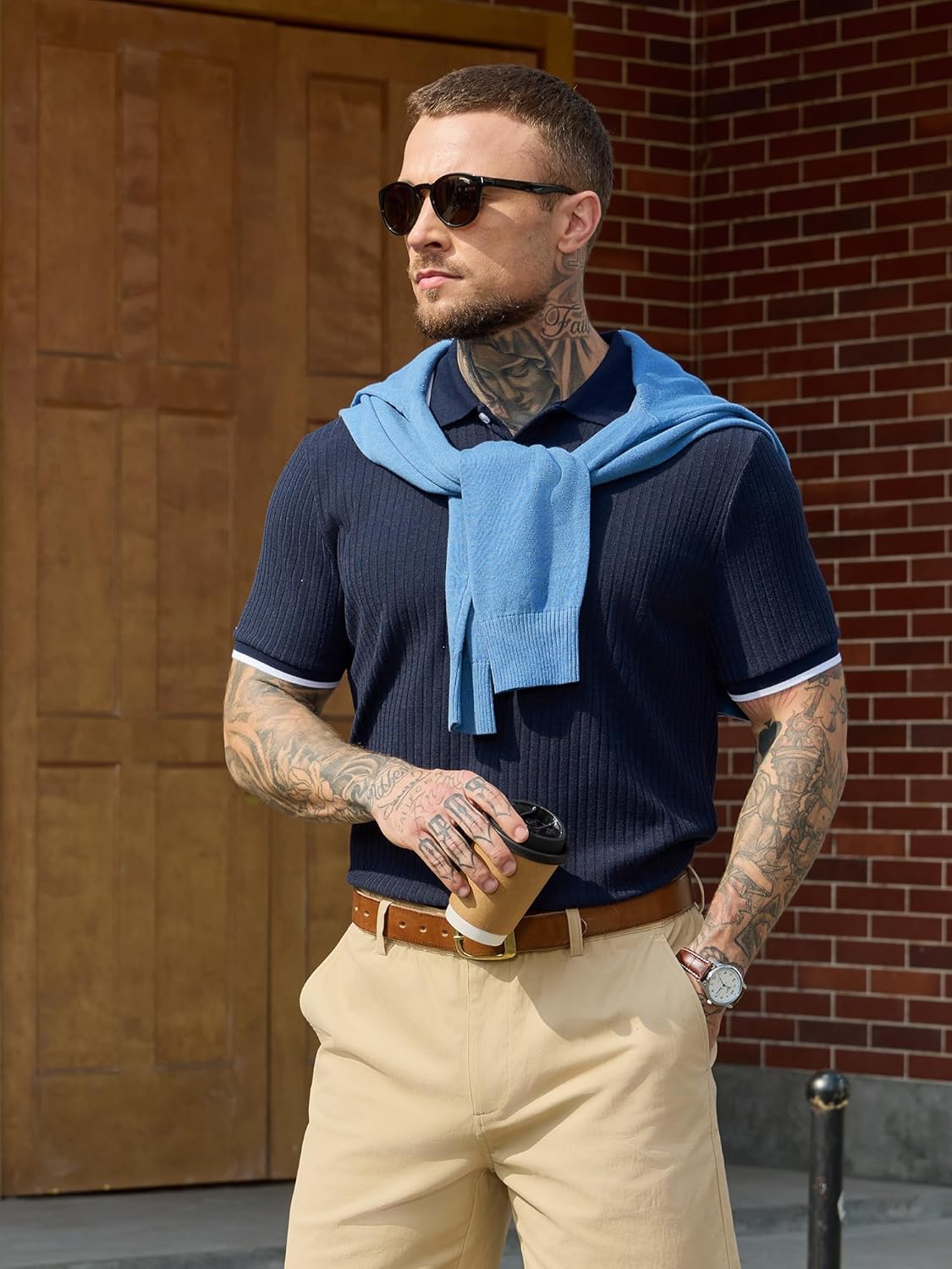Marco Polo en camiseta para hombre – Polo casual elegante de manga corta