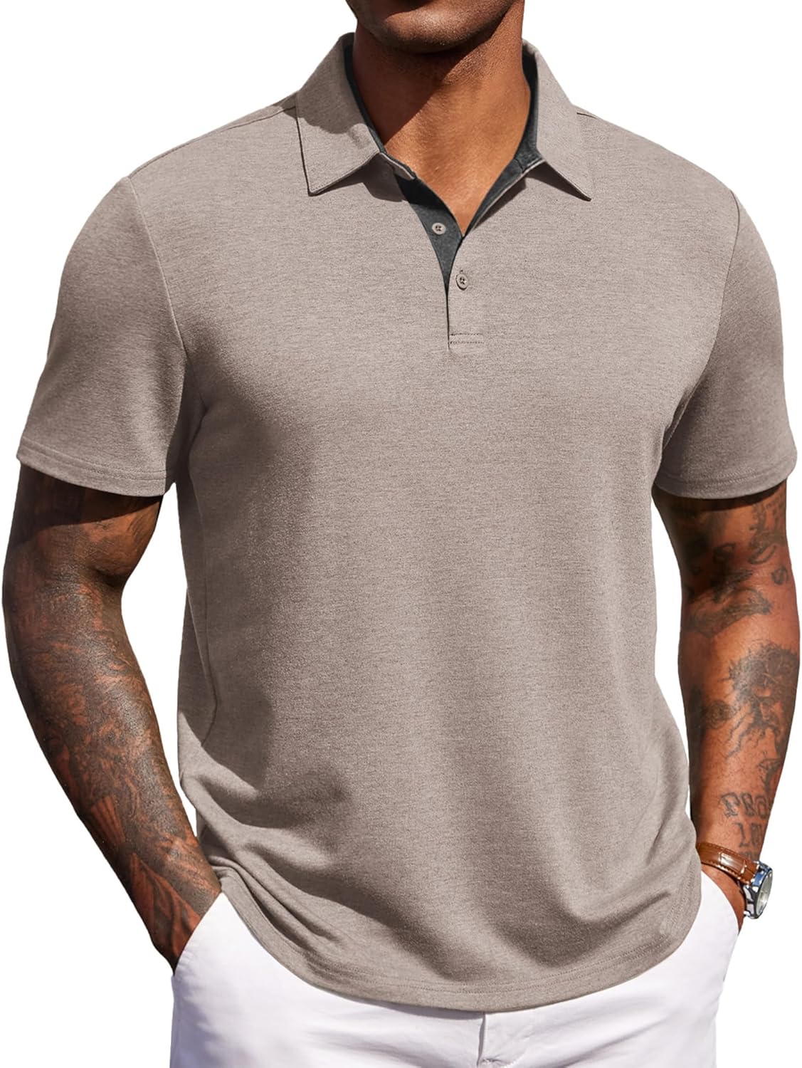 Jose Men's Polo – Breathable Summer Shirt with Contrast Collar