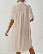 Sienna Vestido Pareo Mujer – Vestido Camisa de Playa con Botones y Bolsillos