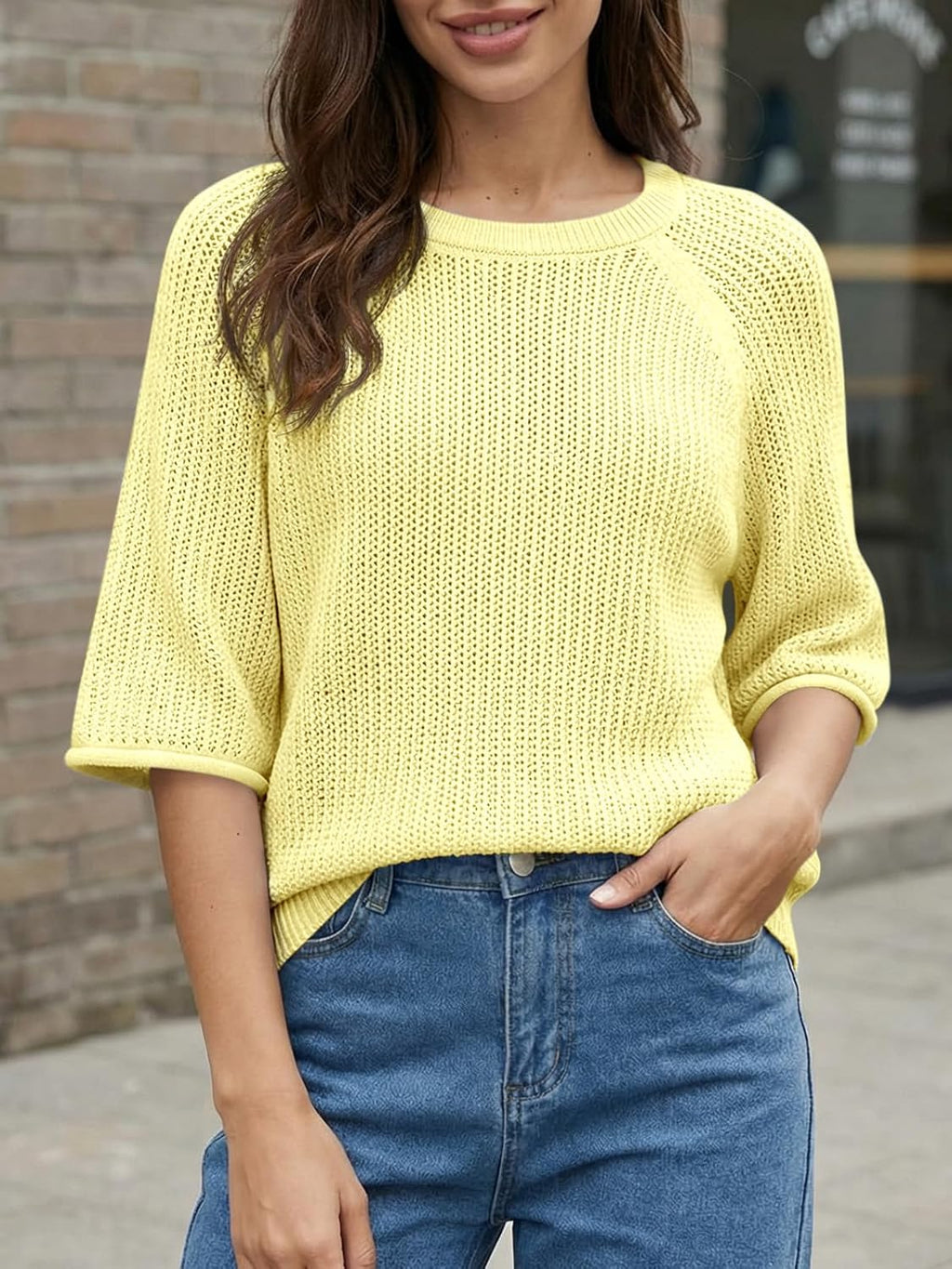 Chiara Maglia Donna – Top Crochet Estivo, Maniche Corte, Girocollo Casual