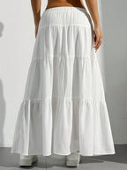 Jupe longue maxi bohème Isabella pour femme – Jupe longue à volants avec taille élastiquée