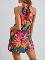 Veronica Abito Donna Floreale – Halter, A-Line, Schiena Scoperta, Estivo
