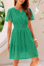 Giulia Vestito Donna Estivo – Pizzo Sangallo, Scollo V, A-Line Mini Elegante