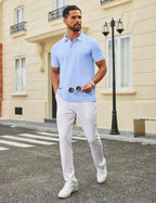 Polo Leonardo pour homme en coton piqué – Polo décontracté élégant à manches courtes