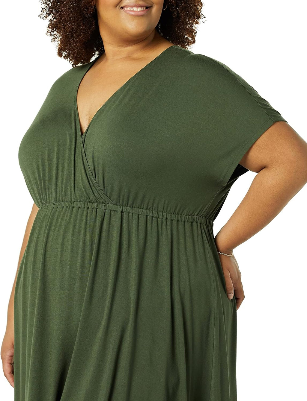 Monna Abito Donna Maxi Plus Size – Scollo Quadrato, Smock, A-Line Estivo