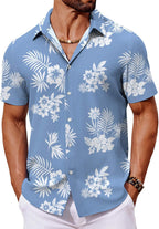 Randy Camicia Hawaiana da Uomo – Camicia Tropicale Estiva con Stampa Floreale