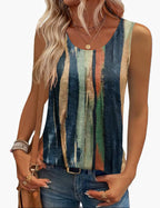 Canotta Alessia para mujer – Top plisado sin mangas, casual elegante túnica