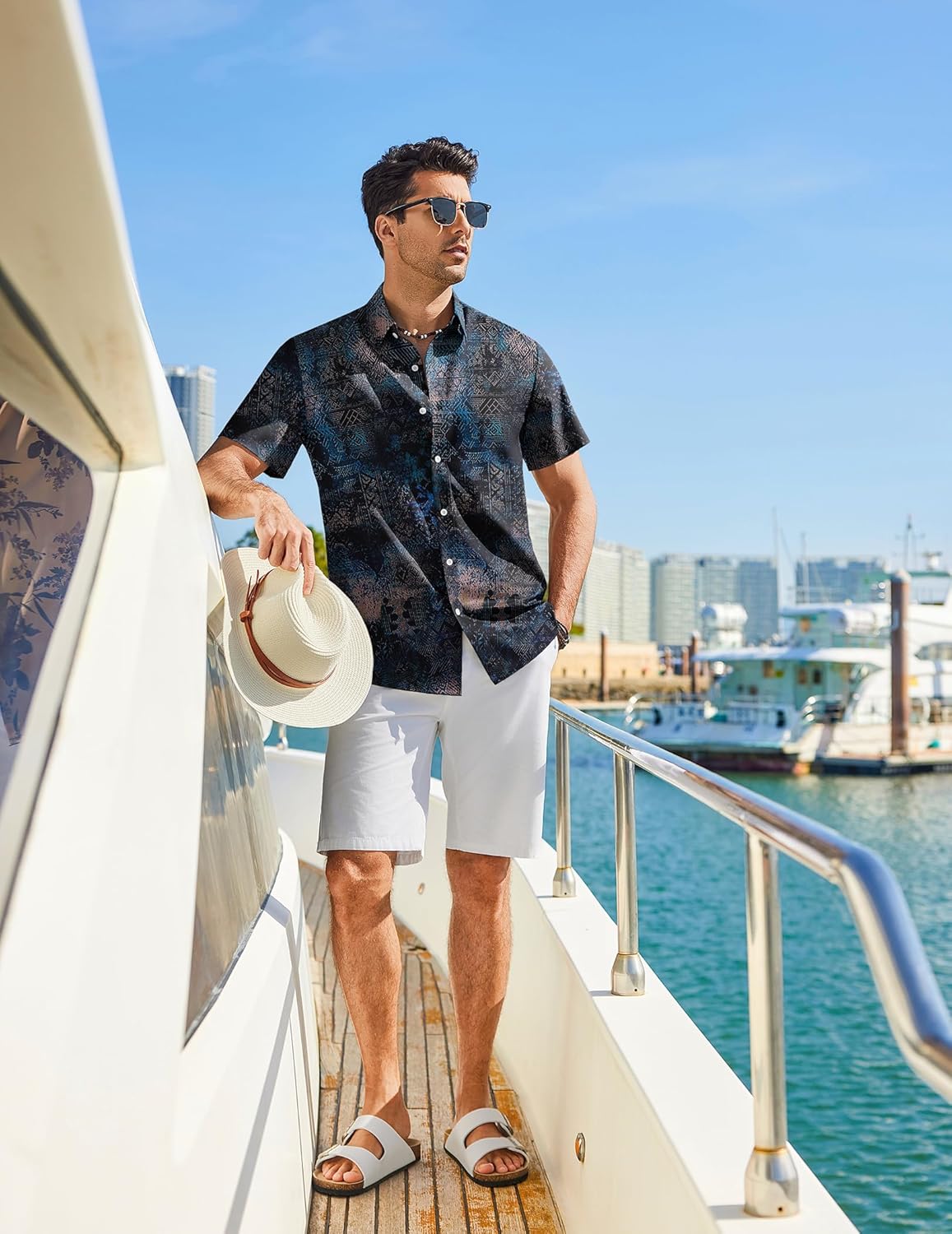 Camisa hawaiana para hombre Mateo – Camisa tropical de verano de manga corta