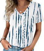 Martina T-Shirt Donna – Scollo V, Maniche Corte, Top Casual Elegante Basic S-3XL
