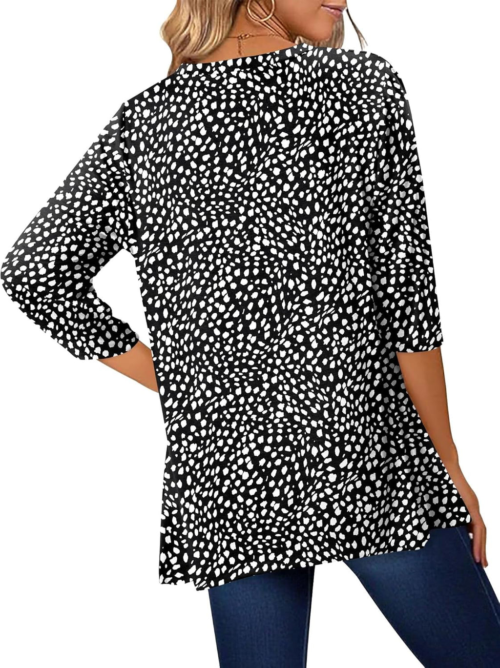 Elena Tunica Donna – Manica 3/4, Lunga, Girocollo, Loose Fit Casual Elegante