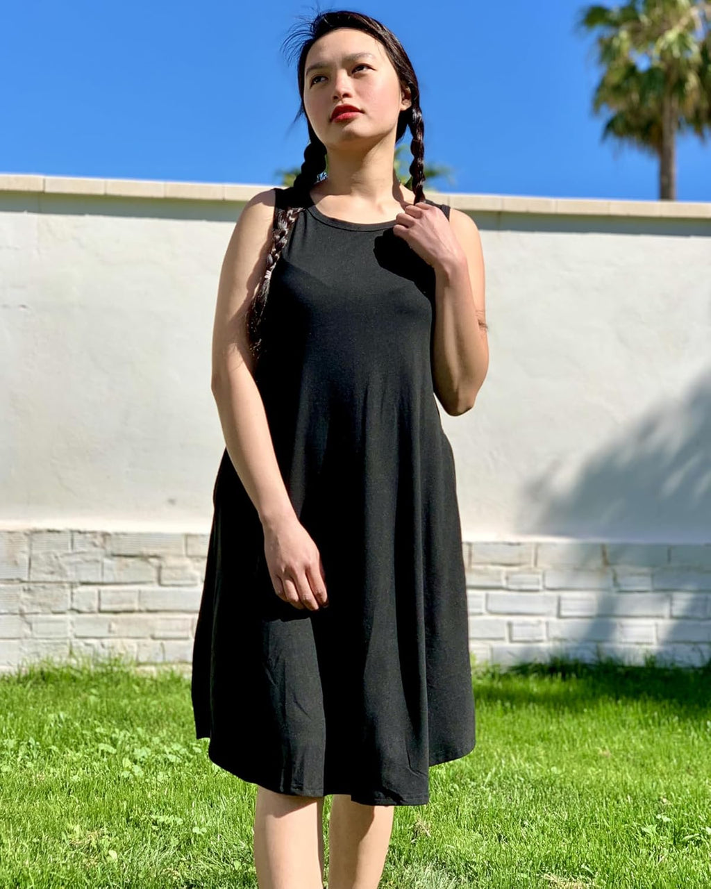 Valeria Robe Femme – Robe d’Été Florale, Sans Manches, Poches Décontractée