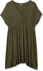 Monna Abito Donna Maxi Plus Size – Scollo Quadrato, Smock, A-Line Estivo