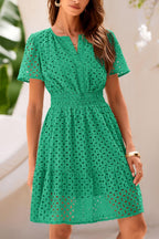 Giulia Vestito Donna Estivo – Pizzo Sangallo, Scollo V, A-Line Mini Elegante