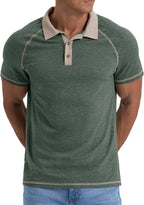 Leo Polo in Cotone da Uomo – Maglietta Estiva con Colletto Raglan e Bottoni