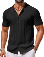 Lucio Polo en camiseta para hombre – Camisa de verano transpirable con cuello y botones