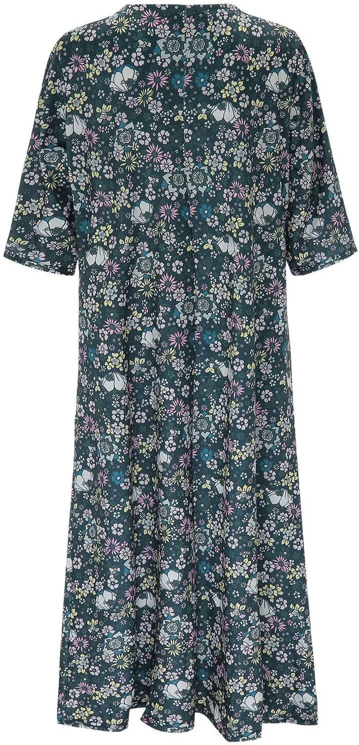 Bianca Vestito Boho Estivo da Donna – Abito Floreale Mini con Scollo V Elegante